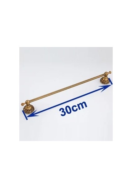 L 30 cm Tarzıdır Antik Pirinç Banyo Havlu Tutucu Tek Havlu Bar Havlu Askısı Katı Alüminyum Havlu Demiri cm Banyo Aksesuarları (Yurt Dışından)