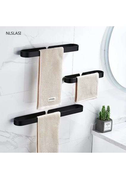 Bir Stil Siyah Kalınlaşmak Uzay Alüminyum Asmak Monte Banyo Havlusu Havlu Depolama Rafı Mutfak Banyo Malzemeleri Donanım Aksesuarları Yumruksuz (Yurt Dışından)