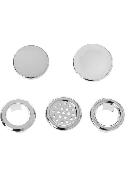No.5 Tarzı Banyo Bak Taşma Halkası Altı Ayak Yuvarlak Insert Krom Delikli Kapak Kapağı 50PB (Yurt Dışından)