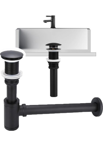 Taşma Stiliyle Açılır Pencere Diğer Havza Draon Banyo Lavabo Şişe Tuzağı Modern Pop Up Filtre Fikstürü Stoper Seti Siyah Lavabo Hortumu Aksesuar Yenileme (Yurt Dışından) fırsatları