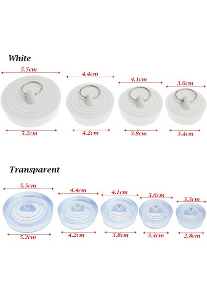 Trans-5.5-5.2cm Tarzı Kullanışlı Tuvalet Mutfak Yuvarlak Sızdırmaz Su Lavabo Fişi Tahliye Kapağı Küvet Tıpa Kanalizasyon (Yurt Dışından)