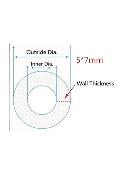 5x7 mm Tarzı 1 Metre Metre Şeffaf Gıda Sınıfı Silikon Tüp Esnek Bahçe Kauçuk Hortum Akvaryum Yumuşak Boru Silikon Boru (Yurt Dışından)