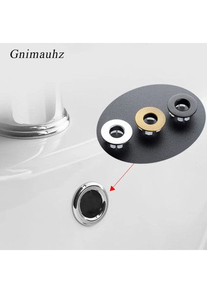 Bölüm G Stili K Delikli Yuvarlak Taşma Kapağı Seramik Saksılar Plastikbakır Insert Krom Bak Taşma Kapağı (Yurt Dışından) fırsatları