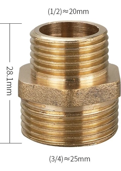 NO.44657 Tarzı Brae Hex Nipel Bağlantısı Hızlı Bağlantı Adaptörü Bsp Erkek - Erkek Dişli Su Yağı Gaz Konektörü (Yurt Dışından)