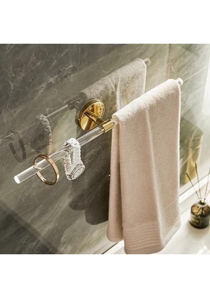 K40CM Tarzı Banyo Donanım Seti Ceviz Akrilik Havlu Çubuğu Krom Havlu Askısı Bornoz Kancaları Tuvalet Kağıdı Tutucu Duvara Monte (Yurt Dışından) fırsatları