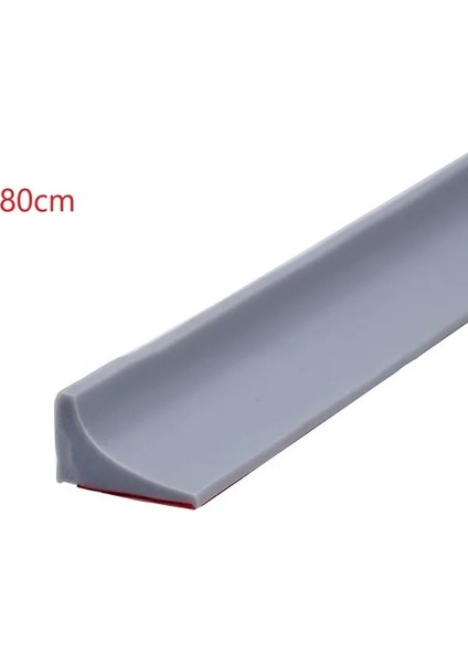 Gri 80CM Stili Silikon Banyo Su Tutma Şeridi Çok Boyutlu Renkli Çamaşır Makinesi Havzası Soba Kuru ve Islak Ayırma Duş Barajı Bariyeri (Yurt Dışından)