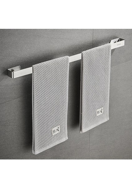 L-50CM Fırçalanmış Stil Tuvalet Havlu Askısı Paslanmaz Çelik Siyah Havlu Bar Askısı Banyo Havlu Tutucu Kare Donanım Aksesuarları (Yurt Dışından)