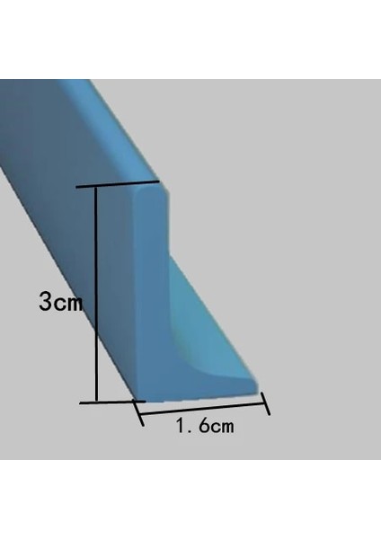 Mavi Stil 60CM Duş Barajı Banyo Aksesuarları Silikon Kuru ve Islak Ayırma Su Tutucu Şerit Sel Bariyeri Kapı Durdurucu Koruma Engelleyici (Yurt Dışından)