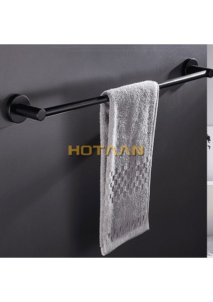 Mingjin Shop2 L 30 cm Tarzıdır Banyo Siyah Havlu Askısı Duvara Monte Siyah Tuvalet Alanı Alüminyum Havlu Bar Depolama Rayı Raf Banyo Aksesuarları (Yurt Dışından)