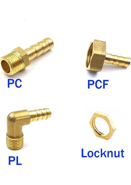 Bilgisayar Stili 8 mm Diken Pagoda Konektörü Hortum Dikenli Konnektör, Bsp Hortum Kuyruk Dişi Pirinç Su Borusu Bağlantı Parçaları (Yurt Dışından)
