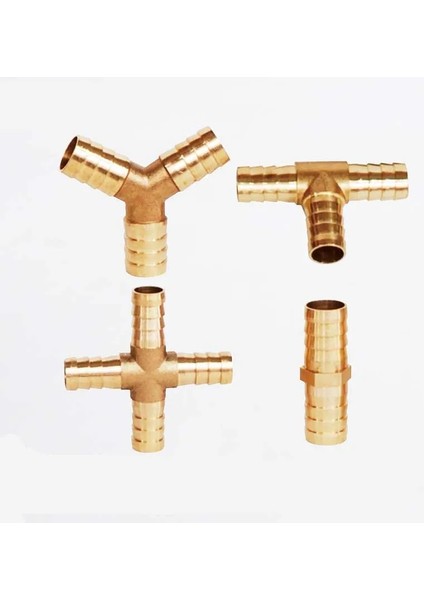 T 3 Yollu Stil Dış Çap 8mm Pirinç Diken Boru Montaj Yolu Pirinç Konnektör Hortum Bakır Için Pagoda Su Borusu Bağlantı Parçaları (Yurt Dışından)