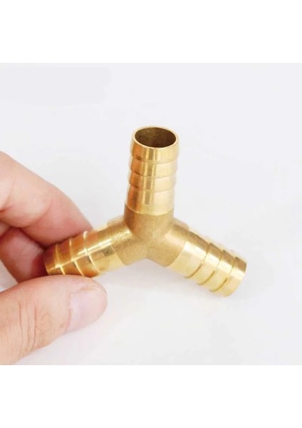 T 3 Yollu Stil Dış Çap 8mm Pirinç Diken Boru Montaj Yolu Pirinç Konnektör Hortum Bakır Için Pagoda Su Borusu Bağlantı Parçaları (Yurt Dışından)