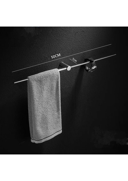 KROM-50CM Stili Siyah Havlu Tutucu Paslanmaz Çelik Banyo Havlu Askısı Su Geçirmez Havlu Çubuğu Ss Altın Raf Raf Aksesuarları (Yurt Dışından)