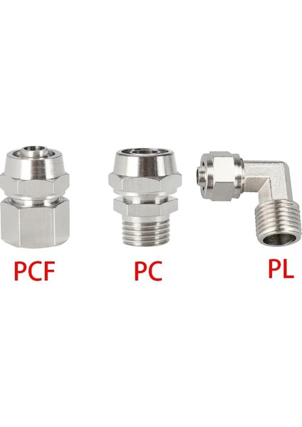Pcf Stili Dış Çap 8mm Od mm Hortum Borusu '' '' '' '' Bsp Erkek Dişli Pnömatik Hızlı Büküm Bağlantı Parçaları Hızlı Bağlantı Bağlayıcı Konnektörü (Yurt Dışından)