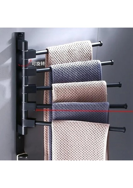Beyaz 3 Çubuk Stili Banyo Anti-Pas Havlu Askısı Paslanmaz Çelik Döner Havlu Askısı Çubuk Depolama Tutucu Kanca Duvara Montaj Cilalı Raf (Yurt Dışından)