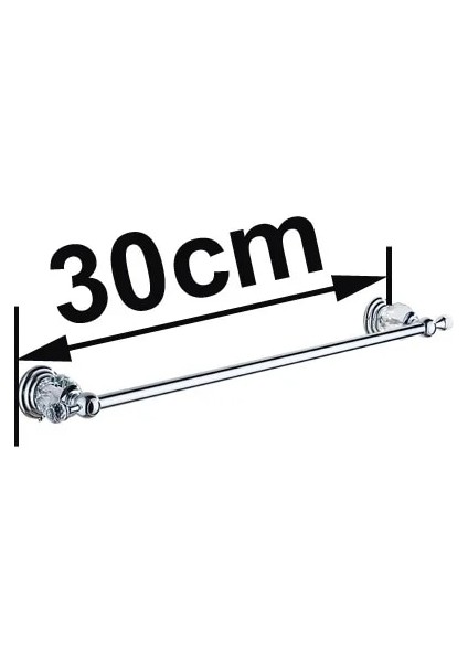 Krom 30 cm Tarzı Paslanmaz Çelik Banyo Tek Havlu Raf Raf Tutucu Banyo Havlu Askısı Bar Kare Designtowel Ray Banyo Aksesuarları (Yurt Dışından)