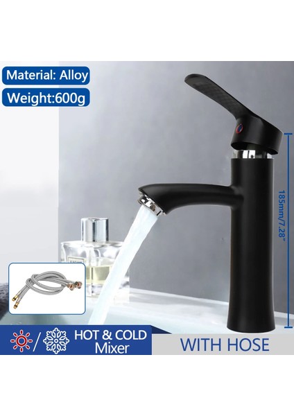 MP22 Hortum Stili Havza Muslukları Evye Musluğu Güverte Üstü Washbagle Delikli Tek Kolu Mikser Dokunun Sıcak ve Soğuk Su Banyo Aksesuarları (Yurt Dışından)