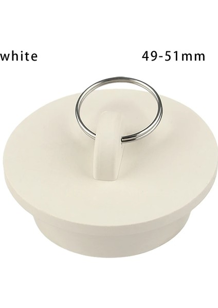 Beyaz 49-51MM Stili Yuvarlak Küvet Drenaj Stoper Silikon Zemin Tahliye Tapası Kauçuk Mutfak Küvet Kanalizasyon Tahliye Kapağı Lavabo Fişi Banyo Malzemeleri (Yurt Dışından)