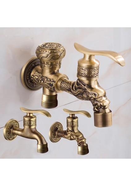 No.10 Stili Doodii Oyma Duvara Montaj Çinko Alaşım Antika Bibcock Bahçe Lavabo Musluk Dekoratif Açık Bahçe Paspas Musluklar Torneira Parede (Yurt Dışından) indirimleri