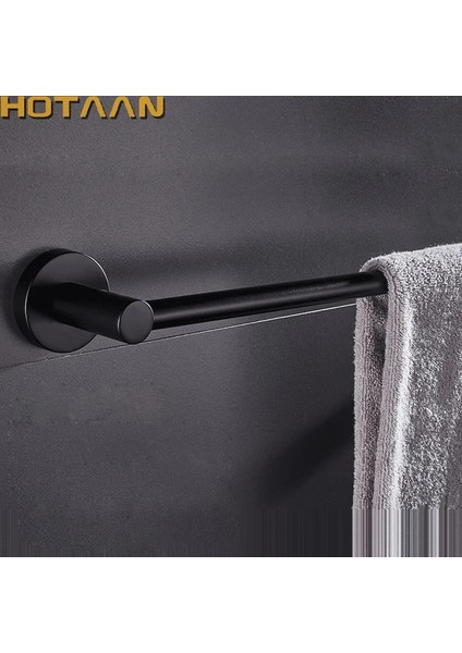 Mingjin Shop2 L 35 cm Tarzıdır Banyo Siyah Havlu Askısı Duvara Monte Siyah Tuvalet Alanı Alüminyum Havlu Bar Depolama Rayı Raf Banyo Aksesuarları (Yurt Dışından)