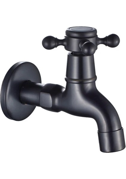 Bir Stil Açık Bahçe Için En Uzun Musluk Siyah Pirinç Duvara Monte Banyo Köşe Çamaşır Makinesi Musluk Banyo Tuvalet Paspas Havuz Muslukları (Yurt Dışından)