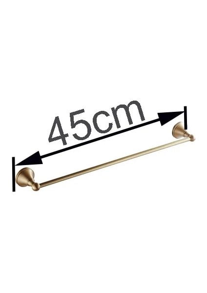 45 cm Tarzı Antik Pirinç Duvara Monte Banyo Tek Havlu Raf Raf Tutucu Banyo Havlu Askısı Bar Havlu Demiri Banyo Aksesuarları (Yurt Dışından)