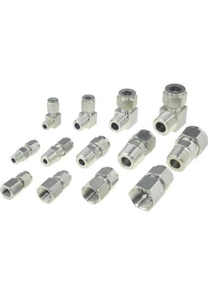 Pc-Npt Tarzı 8mm Dış Çap Tüpü Yüksük Sıkıştırma Boru Bağlantı Konnektörü Npt Pt Konu Ube Paslanmaz Çelik Adaptör (Yurt Dışından)