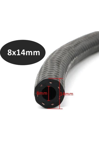 8X14MM Tarzı 1m Nbr Benzinli Dizel Yağa Dayanıklı Kauçuk Boru Hortum Çapı Esnek Yüksek Basınçlı Otomobil Borusu (Yurt Dışından)