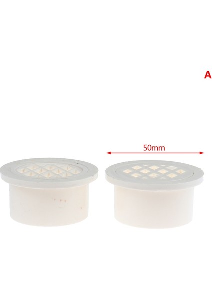 No.50 Tarzı Ekleme Tipi Basit Yer Sifonu Pvc Yuvarlak Boru Uç Kapağı Filtre Net Havalandırma Kapağı Bahçe Balkon Çatı Drenaj Parçaları (Yurt Dışından)