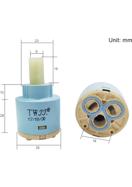 DC35MM Tarzı Rovogo Musluk Kartuşu Tek Kulplu Musluklar Mutfak Musluk ve Havza Musluğu Için Yedek Musluk Kartuşu (Yurt Dışından)