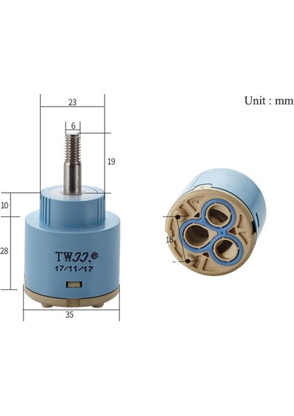 DC35MM Tarzı Rovogo Musluk Kartuşu Tek Kulplu Musluklar Mutfak Musluk ve Havza Musluğu Için Yedek Musluk Kartuşu (Yurt Dışından)
