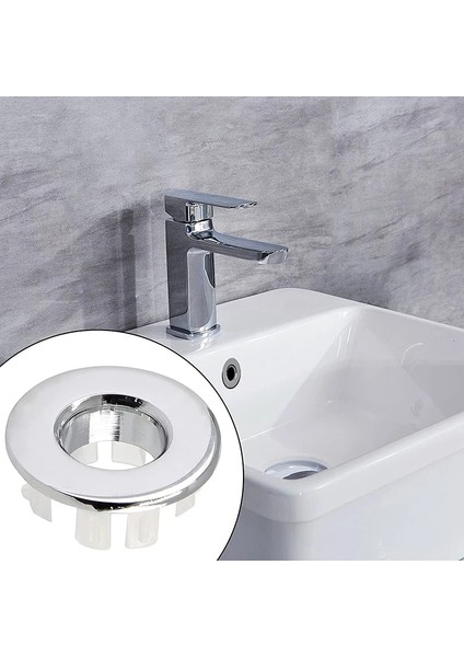 Mingjin Shop2 4 Adet Tarzı Lavabo Taşma Halkası Özenle Dekore Edilmiş Kapak Lavabo Taşma Taşma Tapası Tapası Yedek Lavabo Havzası Plastik Taşma Halkası (Yurt Dışından)