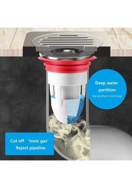 Siyah Stil Licone Kanalizasyon Deodorant Yer Sifonu Çekirdek Mutfak Banyo Duş Tuvalet Böcek Geçirmez Koku Önleyici Deodorant Yer Sifonu Kapağı (Yurt Dışından) modelleri
