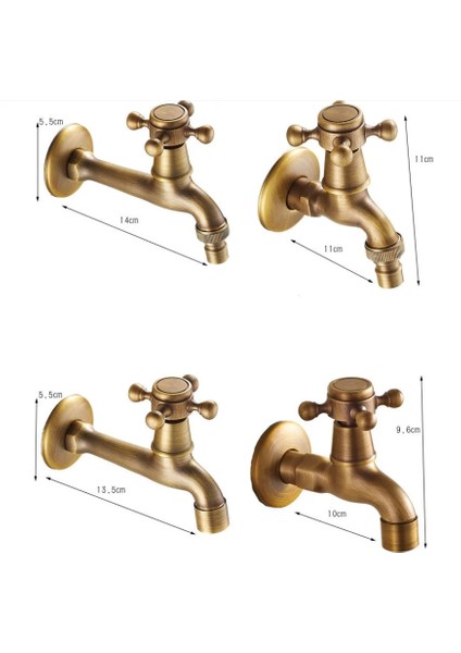 Çamaşır Makinesi S Tarzı Duvara Monte Musluk Bragle Soğuk Lavabo Musluğu Vintage Su Dokunun Banyo Çamaşır Makinesi Lavabo Paspas Havuzu Açık Bahçe (Yurt Dışından)