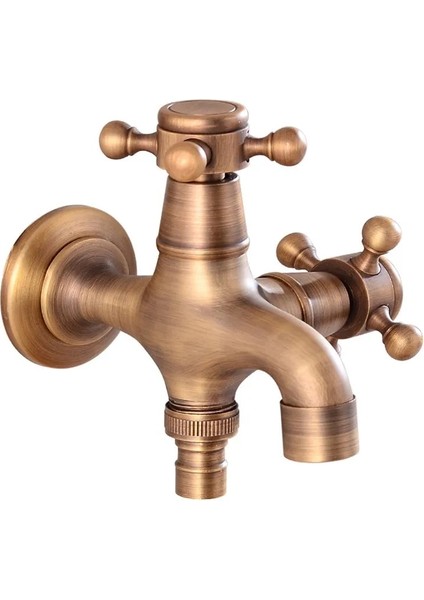 Çamaşır Makinesi S Tarzı Duvara Monte Musluk Bragle Soğuk Lavabo Musluğu Vintage Su Dokunun Banyo Çamaşır Makinesi Lavabo Paspas Havuzu Açık Bahçe (Yurt Dışından)