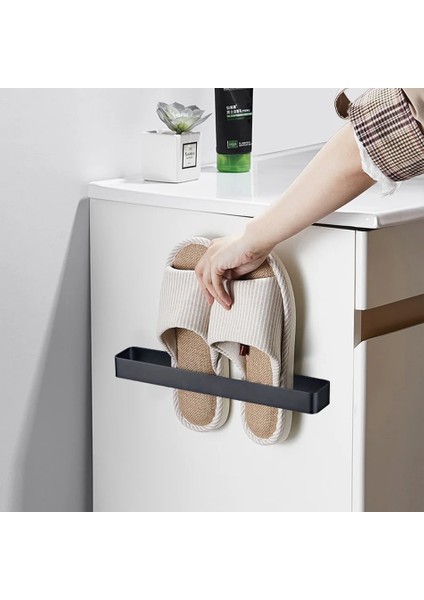 Şerit Havlu Bar Stili Siyah Havlu Çubuğu Gümüş Duvara Monte Alüminyum Banyo Mutfak Oturma Odası Banyo Havlusu Bar Tutucu Halka Terlik Raf Depolama (Yurt Dışından)