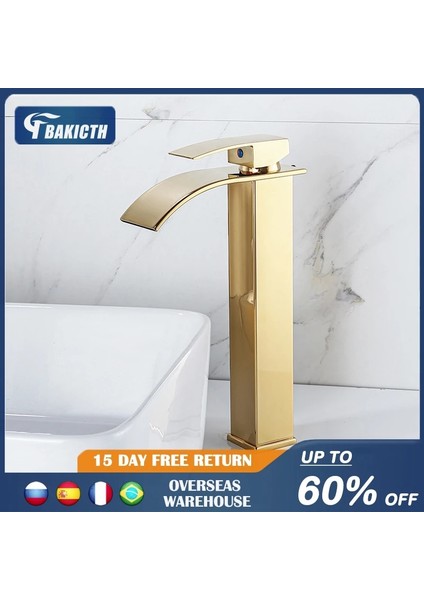 Taşma Stiliyle Banyo Şelale Bak Musluk Siyah Musluklar Pirinç Banyo Musluğu Sıcak ve Soğuk Su Mikser Vanity Dokunun Güverte Üstü Lavabo Muslukları (Yurt Dışından) fiyatları