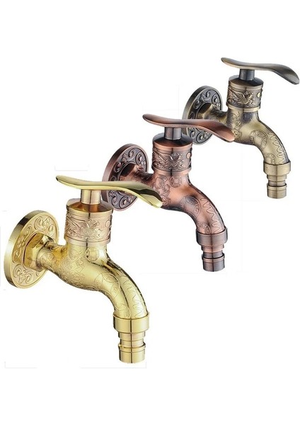No.12 Tarzı Anituqe Bronz Çamaşır Makinesi Vinç Dekoratif Açık Musluk, Vintage Bahçe Bibcock Musluk Duvara Monte Paspas Musluk Pirinç Wf (Yurt Dışından) fiyatları