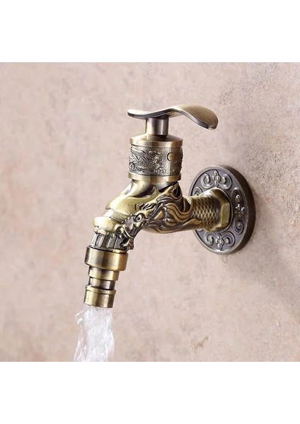 No.12 Tarzı Anituqe Bronz Çamaşır Makinesi Vinç Dekoratif Açık Musluk, Vintage Bahçe Bibcock Musluk Duvara Monte Paspas Musluk Pirinç Wf (Yurt Dışından) modelleri