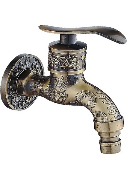 No.12 Tarzı Anituqe Bronz Çamaşır Makinesi Vinç Dekoratif Açık Musluk, Vintage Bahçe Bibcock Musluk Duvara Monte Paspas Musluk Pirinç Wf (Yurt Dışından) fırsatları