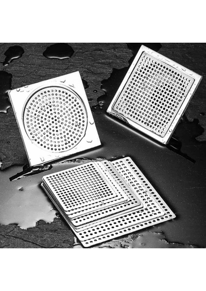 150MM Tarzı Kare Yer Sifonu Kapağı Paslanmaz Çelik Saç Filtresi Yakalayıcı Stoper Net Anti Koku Balkon Lavabo Yer Sifonu Kapağı Kayma (Yurt Dışından)