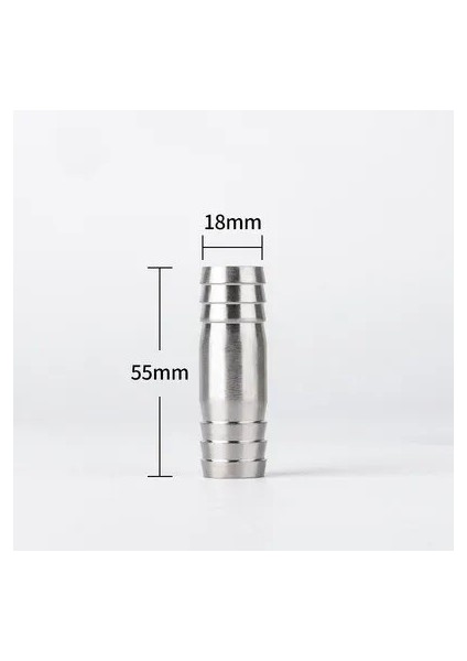 18MM Tarzı Hortum Dikeni Düz Iki Yönlü Paslanmaz Çelik Boru Bağlantı Konnektörü (Yurt Dışından)