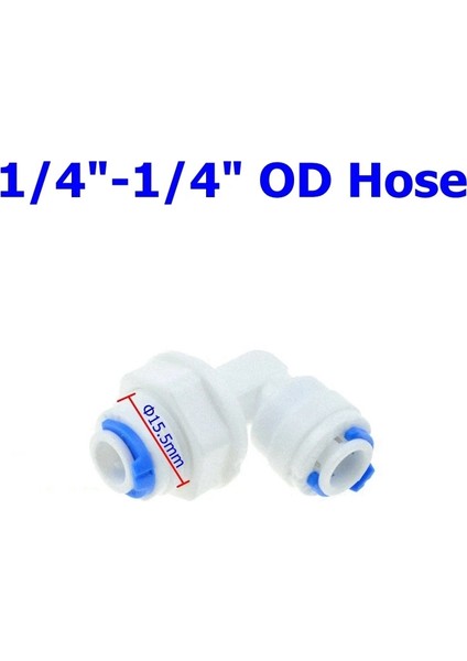 Plm 6,35 Mm-6,35 mm Stili Ters Osmoz Hızlı Bağlantı Hortumu Bağlantısı Tee Y Konnektörü 2 Yollu Eşit Dirsek Düz Ro Su Plast Bağlantısı (Yurt Dışından)