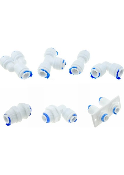 Plm 6,35 Mm-6,35 mm Stili Ters Osmoz Hızlı Bağlantı Hortumu Bağlantısı Tee Y Konnektörü 2 Yollu Eşit Dirsek Düz Ro Su Plast Bağlantısı (Yurt Dışından)