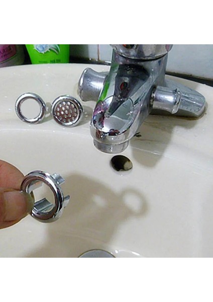 Içi Boş Stil Tencere Gümüş Havza Kapağı Taşma Kapağı Yuvarlak Halka Banyo Lavabosu Plastik Banyo Malzemeleri (Yurt Dışından) modelleri