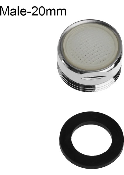ERKEK-20MM Tarzı Esnek 360 Derece Su Tasarrufu Musluk Memesi Püskürtücü Dokunun Havalandırıcı Çıkışı Döner Musluk Kafa Lavabo Bataryası Mutfak Malzemeleri (Yurt Dışından)