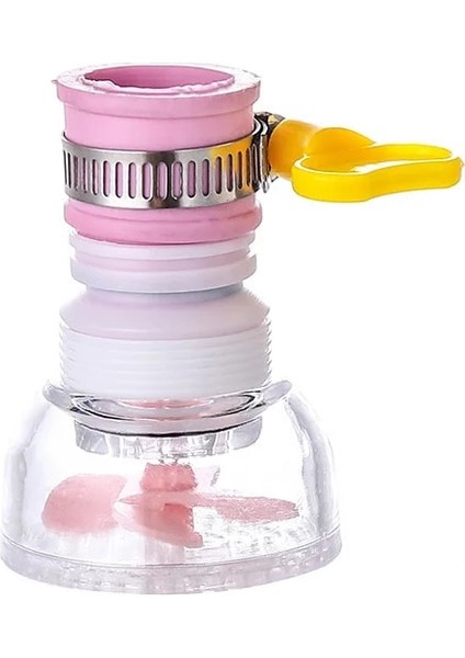 1-Pembe Tarzı 360 Ayarlanabilir Esnek Mutfak Musluk Dokunun Genişletici Sıçramaya Dayanıklı Su Filtresi Çıkış Kafası Su Tasarruflu Püskürtücü Filtre Difüzör (Yurt Dışından)