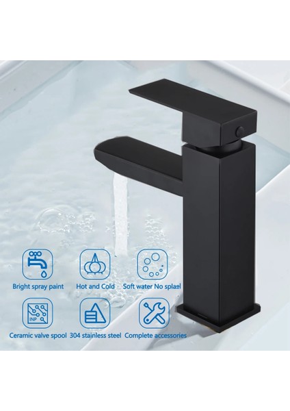 MP23-HORTUM Stili Banyo Musluk Lavabo Sıcak Soğuk Su Musluk Bataryası Banyo Aksesuarları Tek Delik Banyo Havzası Paslanmaz Çelik Musluk (Yurt Dışından) fırsatları