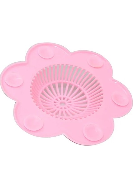 Pembe Tarzı 3 Parça 1-Saç Filtresi Lavabo Pedi Mutfak Silikon Lavabo Toplamak Banyo Durdurucu Zemin Fişi Süzgeç Drenaj Kanalizasyon Saç Filtresi (Yurt Dışından)