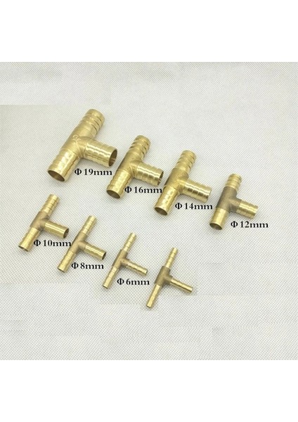 4 Yollu Stil 8 mm Diken Pirinç Splicer Boru Bağlantı Parçası T x Y U Tipi Hortum Dikenli Bakır Dikenli Konnektör Ortak Çoğaltıcı Adaptörü (Yurt Dışından)